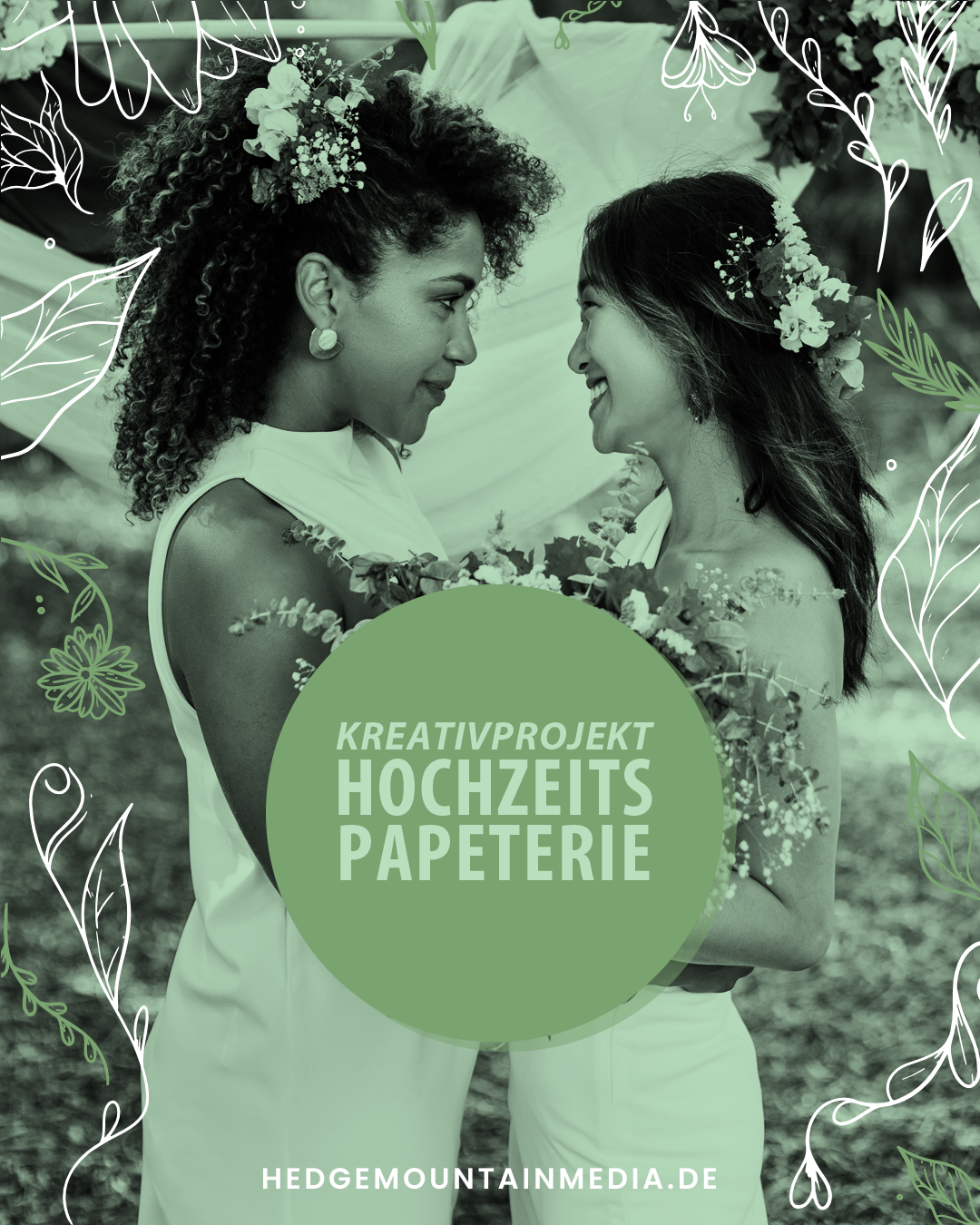 Kreativprojekt einer fiktiven Hochzeitspapeterie