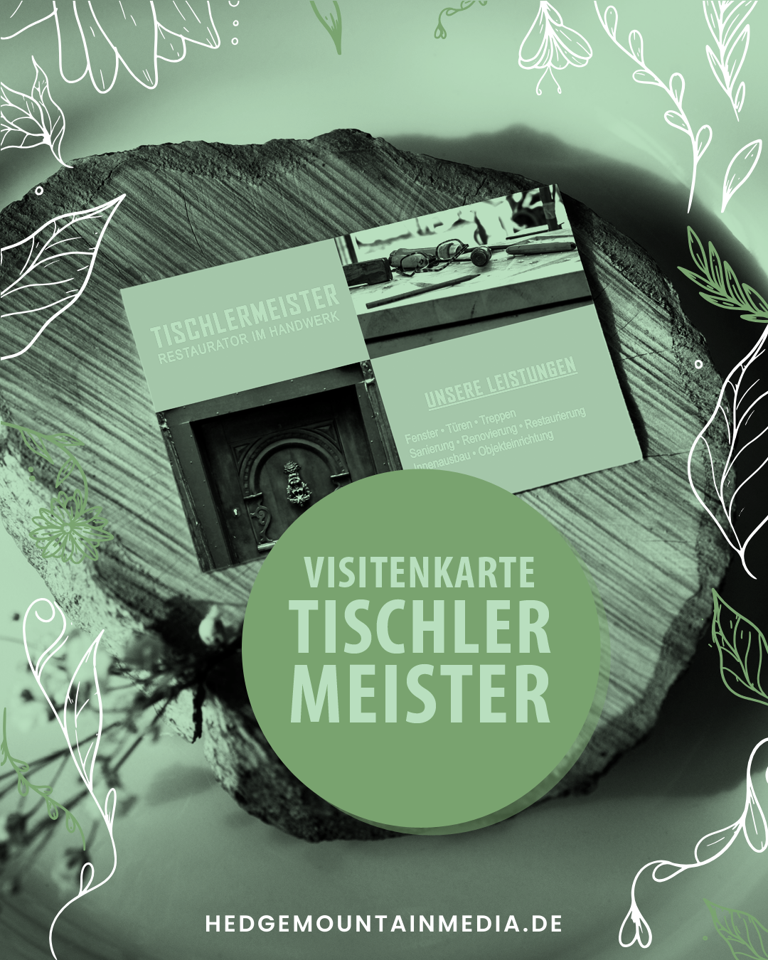 Visitenkarte für einen Tischlermeister